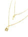 Layered Lock & Key Necklace | Gold Plated Chain Pendant | Light Years