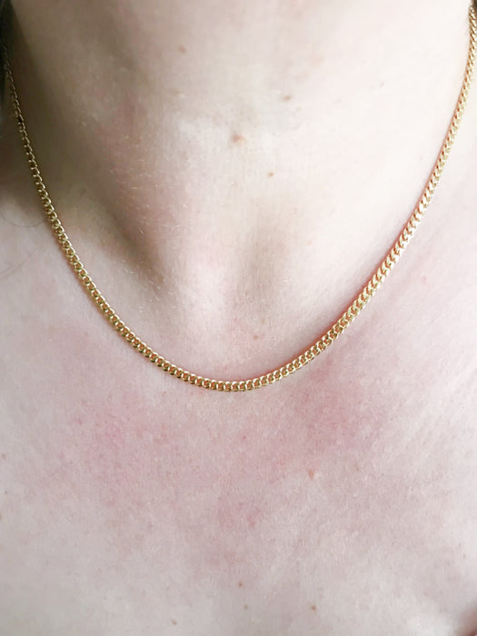 Gold Plated Cuban Chain Necklace | 16" 18" | Light Years Jewelry