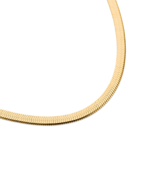 Gold Vermeil Herringbone Chain | 16 18 Inch Necklace | Light Years