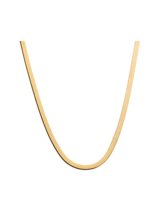 Gold Vermeil Herringbone Chain | 16 18 Inch Necklace | Light Years