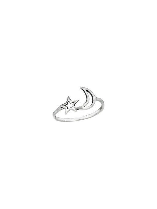 Crescent Moon and Star Ring, 8