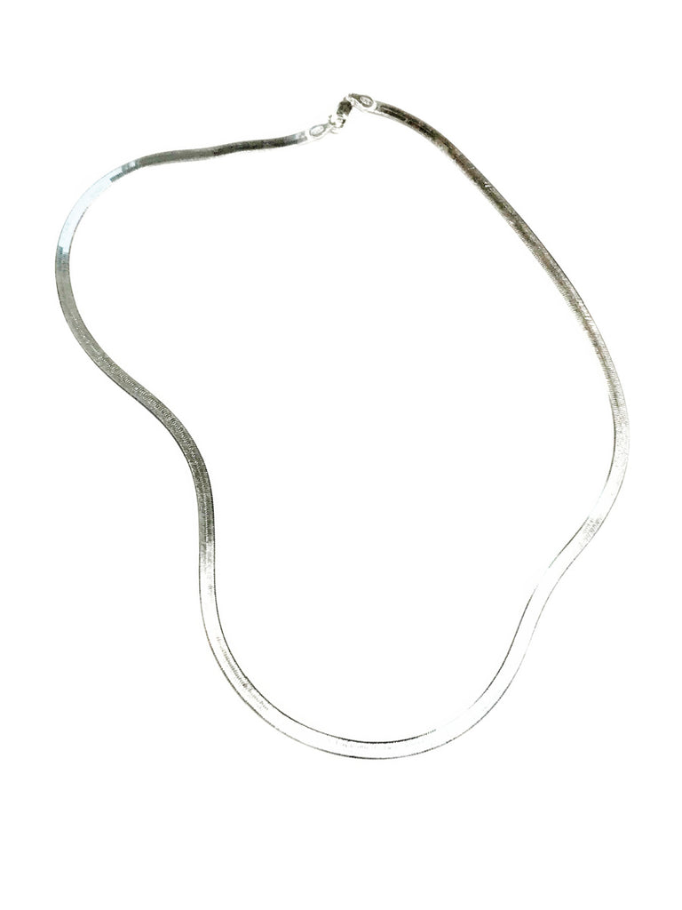 Sterling Silver Herringbone Chain, 16 18 20 Inch Necklace