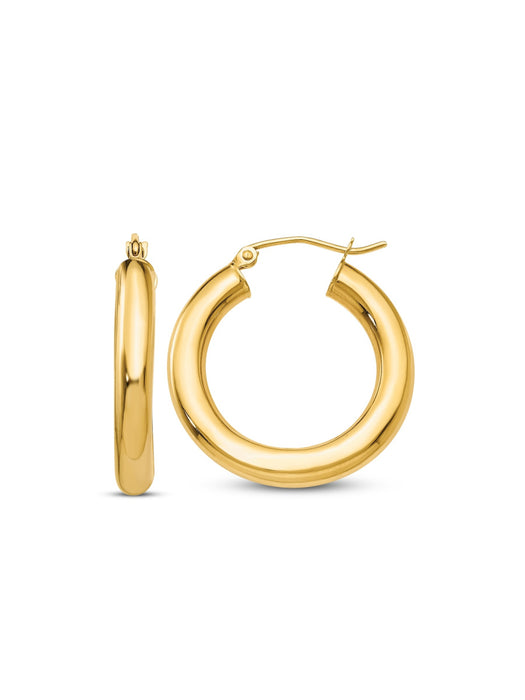 Vermeil Tube Hoops | 14kt Gold Vermeil Pincatch Earrings | Light Years