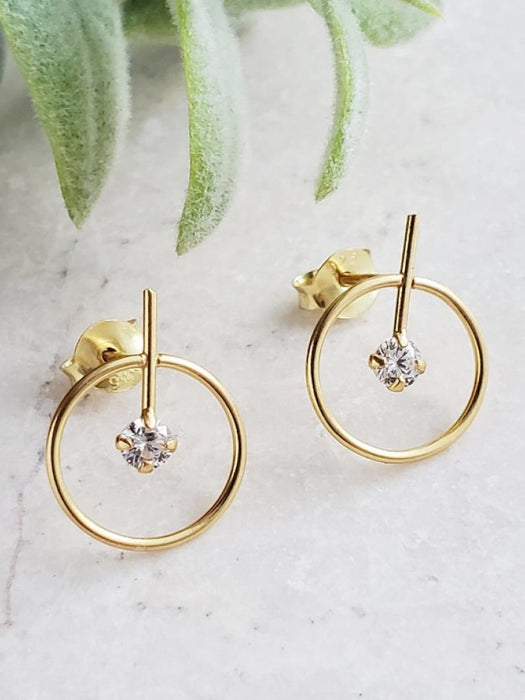 Cz on sale bar earrings