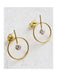 Ring & CZ Bar Posts | Gold Vermeil Studs Earrings | Light Years Jewelry