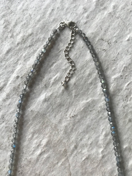 Faceted Gemstone Beaded Necklace | Sterling Silver | Light Years Jewelry Apatite