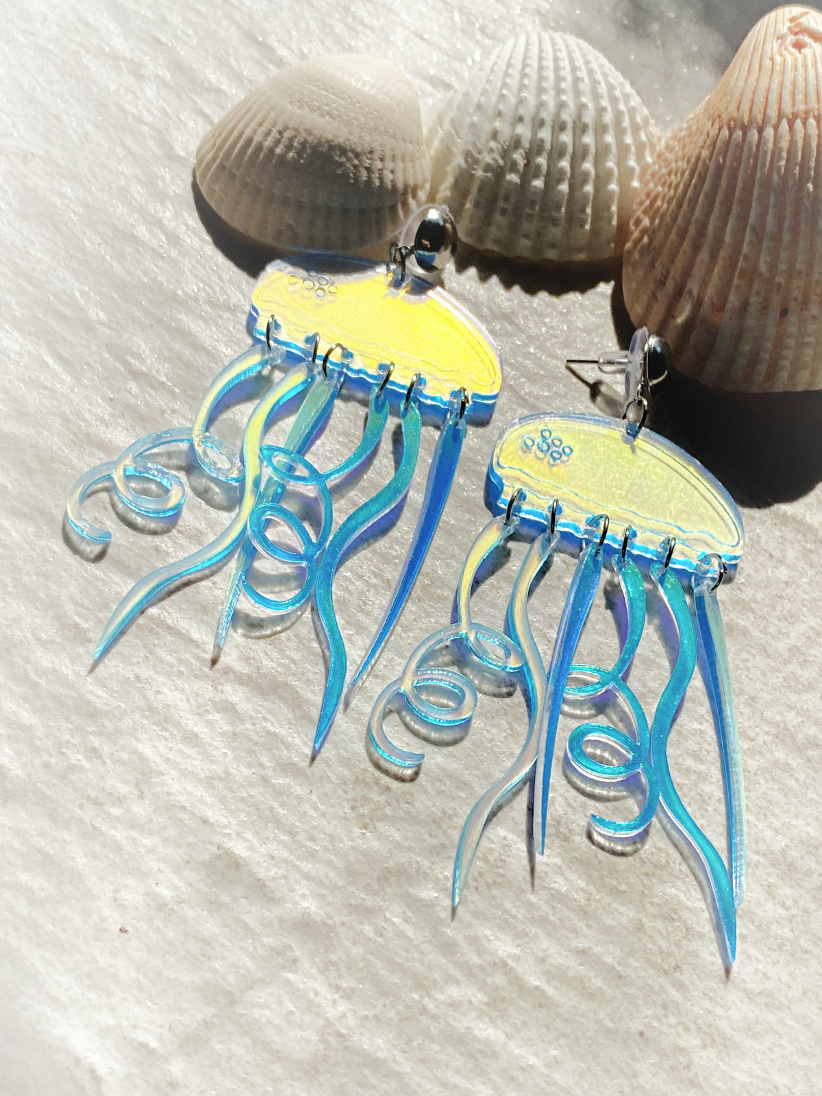 Beaded Jellyfish Drop Earrings