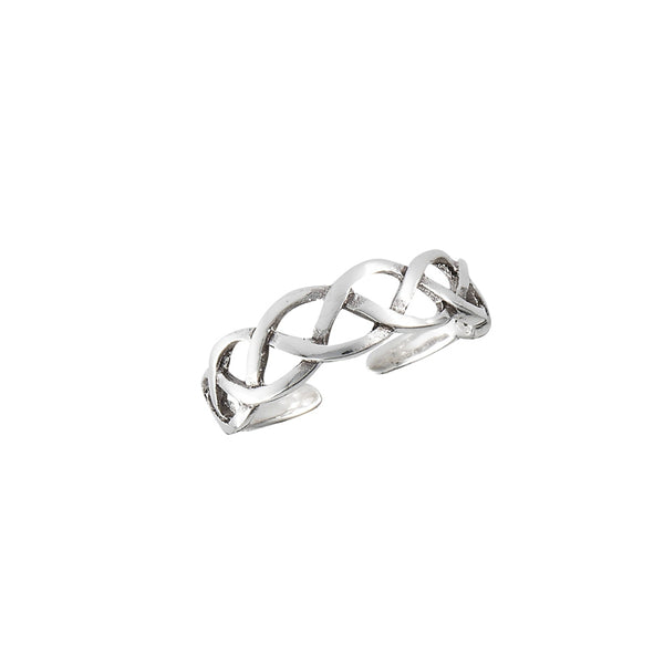 Celtic Braid Toe Ring | Sterling Silver Adjustable | Light Years Jewelry