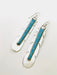 Turquoise Inlay Feather Earrings | Navajo Handmade | Light Years