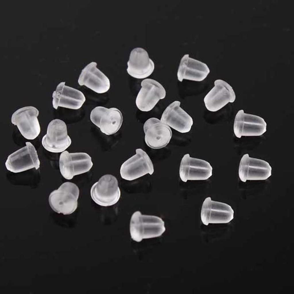 Plastic Posts Clear Pins Earring Back Rubber Jewelries Earring